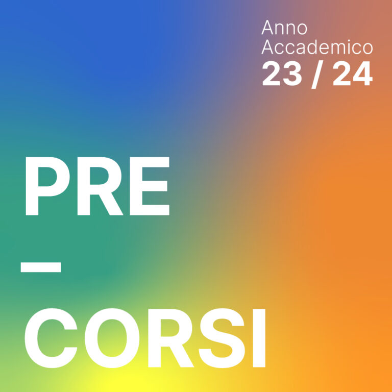 Precorsi A.A. 2023/2024 CdL Ingegneria Civile, Ingegneria Gestionale